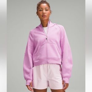 New with Tags - Lululemon - Oversized Half-Zip Scuba Hoodie - Dahlia Mauve XS/S